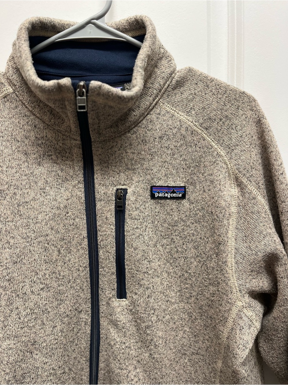 Patagonia Better Sweater Full Zip Jacket Men's L Large Stonewash Gray Navy Trim - Picture 3 of 10